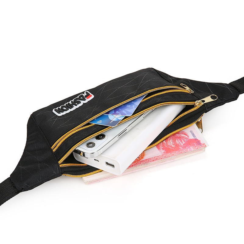 Tas Waistbag Unisex Tas Pinggang Sport Fashion Korea Tas Pria Wanita Polyester Nilon T285 Azgalery