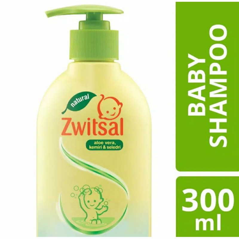 Zwitsal Natural Baby Shampoo Aloe Vera Kemiri Seledri Pump 300 ml