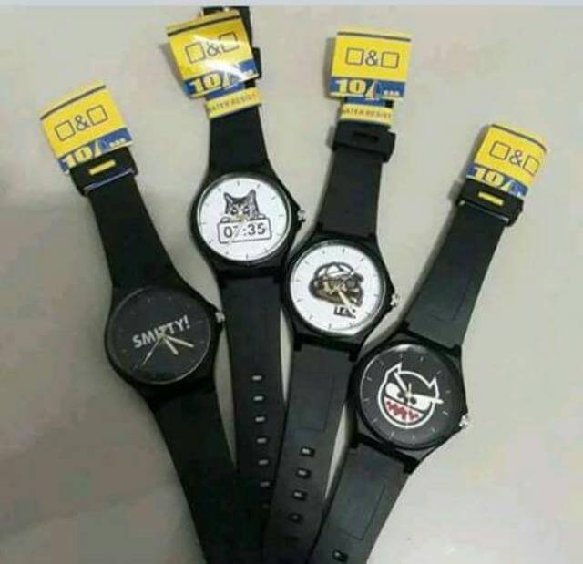 JAM TANGAN CUSTOM KARET RUBBER UNTUK COWOK/CEWEK RECOMENDED