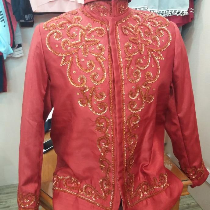 Promo Murah Set Baju Pengantin Pria Beskap Basofi Beskap Muslim