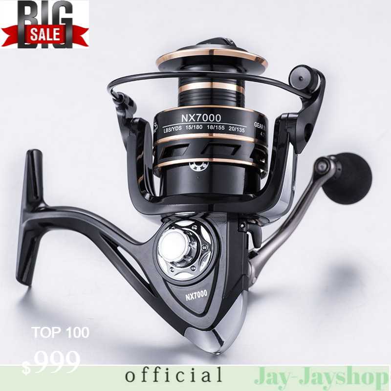 TaffSPORT Gold Sharking NX4000 Metal Reel Fishing Reel 5.2:1