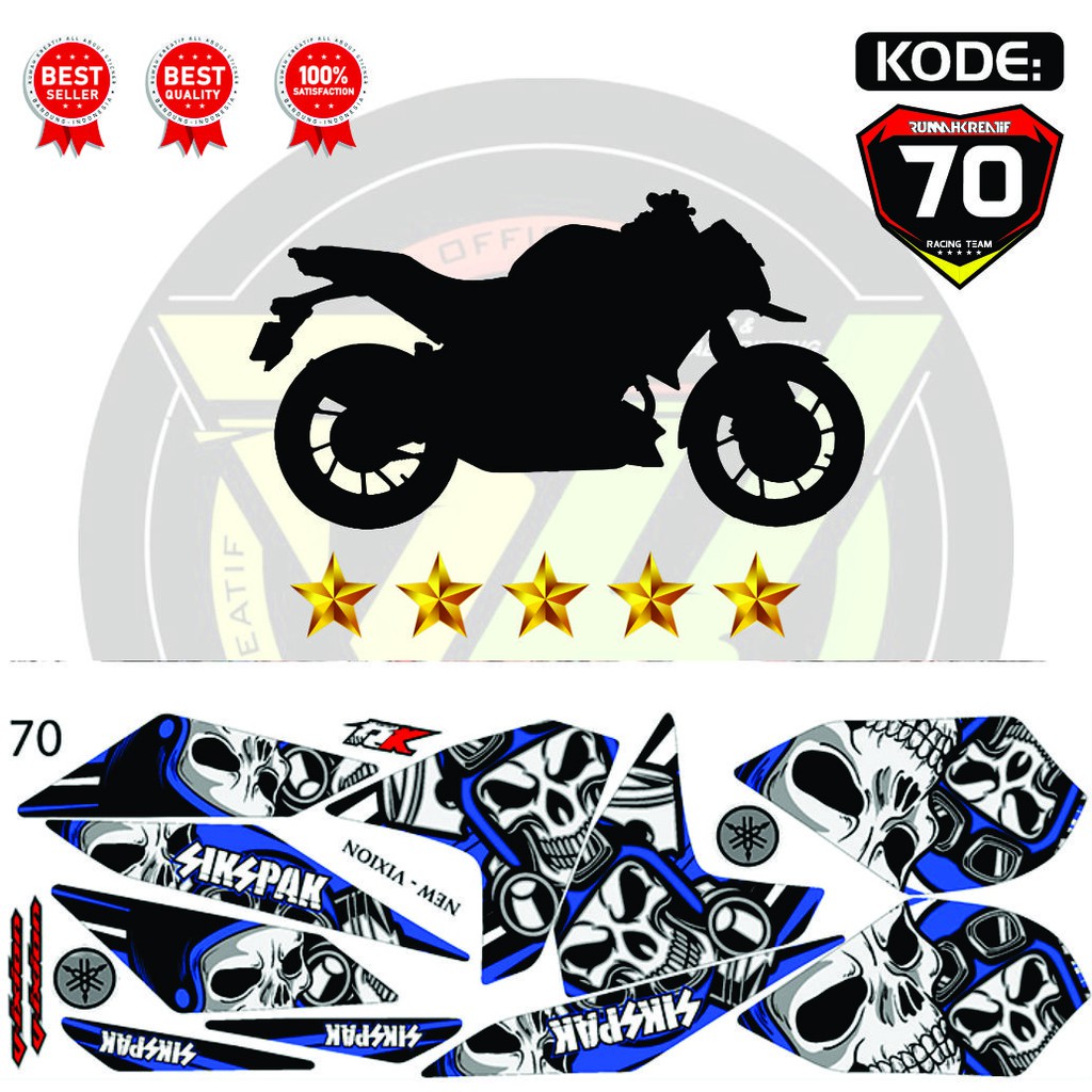 VIXION NEW 2013 LIGH (Vixion New 2013-2016 NVL) STRIPING VARIASI YAMAHA RK-AB