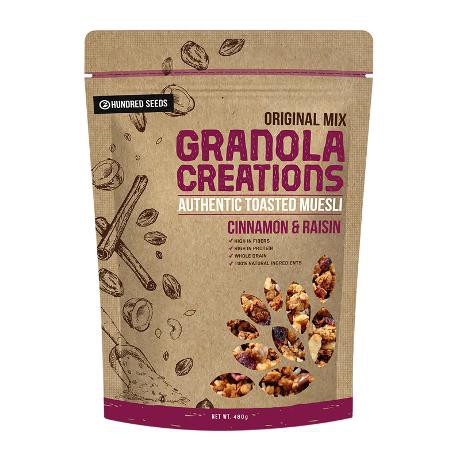 

Granola Creations Granola cinamon raisin 400g Kayu Manis & Kismis