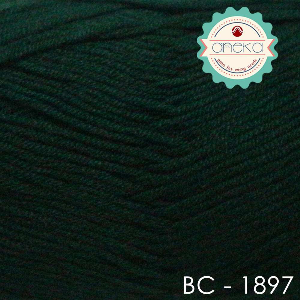 Benang Rajut Katun Bambu / Bamboo Cotton Yarn 2 - 1897 Hijau army