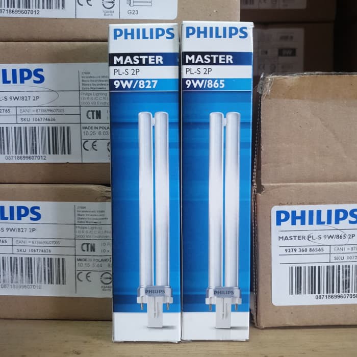 LAMPU PLS PHILIPS 9W 9WATT 2P 2PIN CFL- NON INTEGRATED G23 G 23 827 865