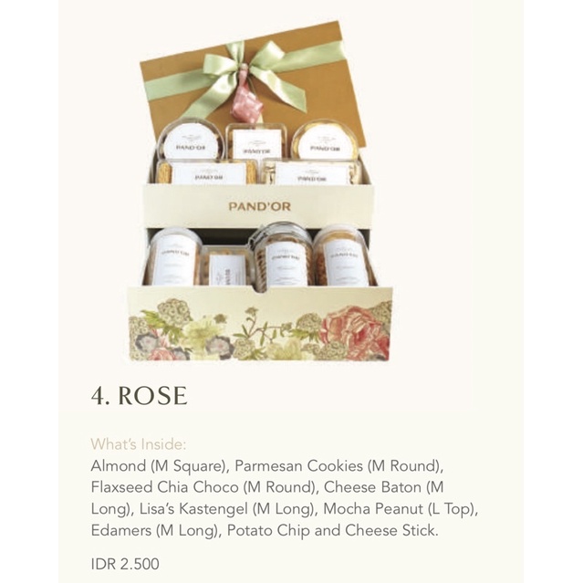 

HAMPER PARCEL PAND’OR ROSE