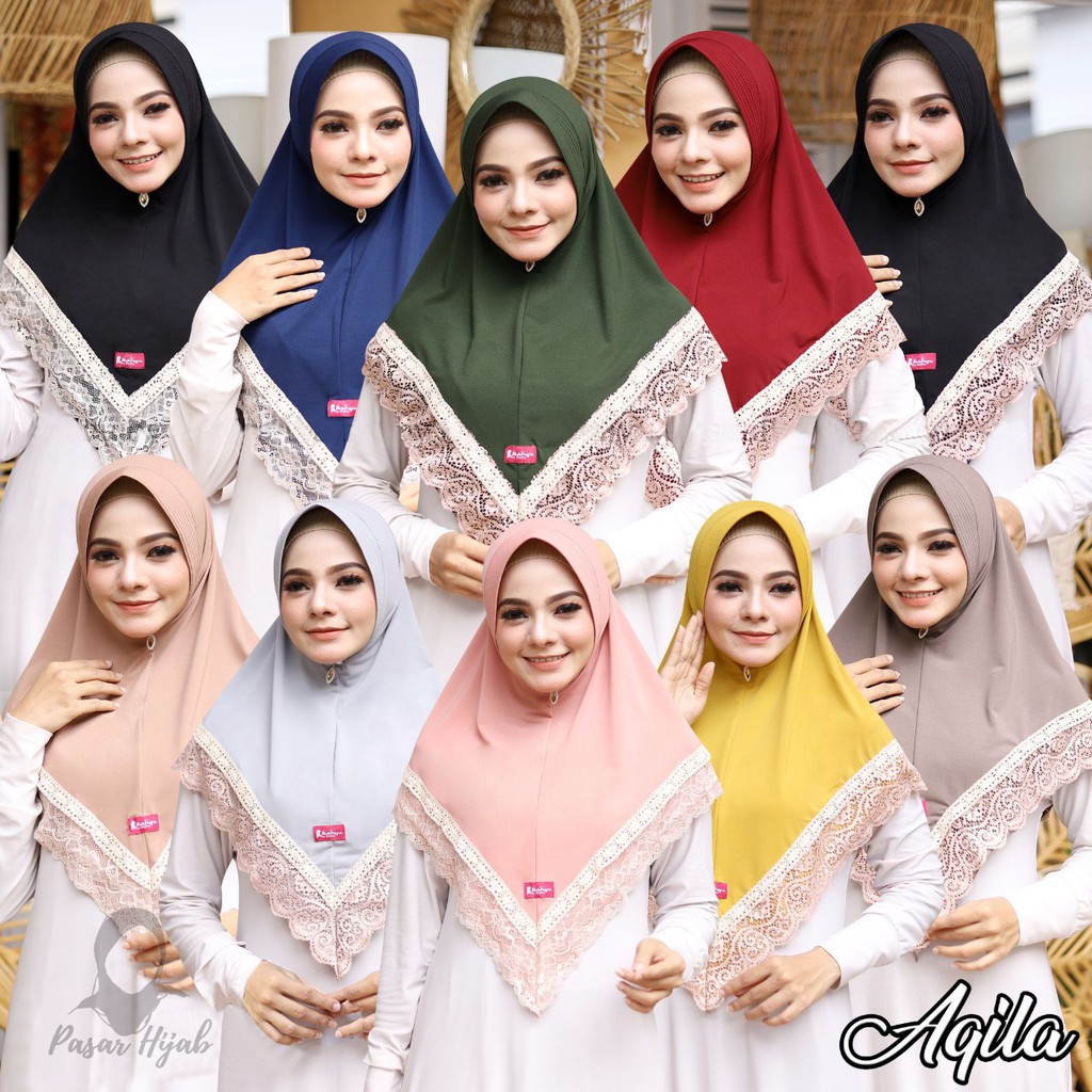 Jilbab Instan Aqila Hijab Instan Jersey Premium Kerudung Bergo Pasar Hija'b