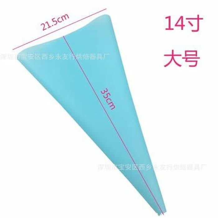 35cm Piping bag silicone reuseable segitiga kue