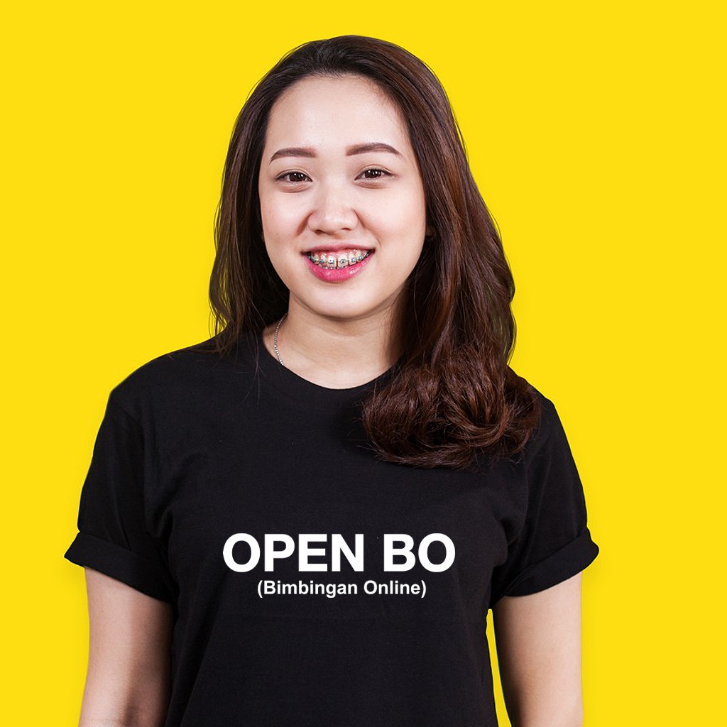 Kaos OPEN  BO  Cotton Carded Lengan Pendek M L XL XXL 