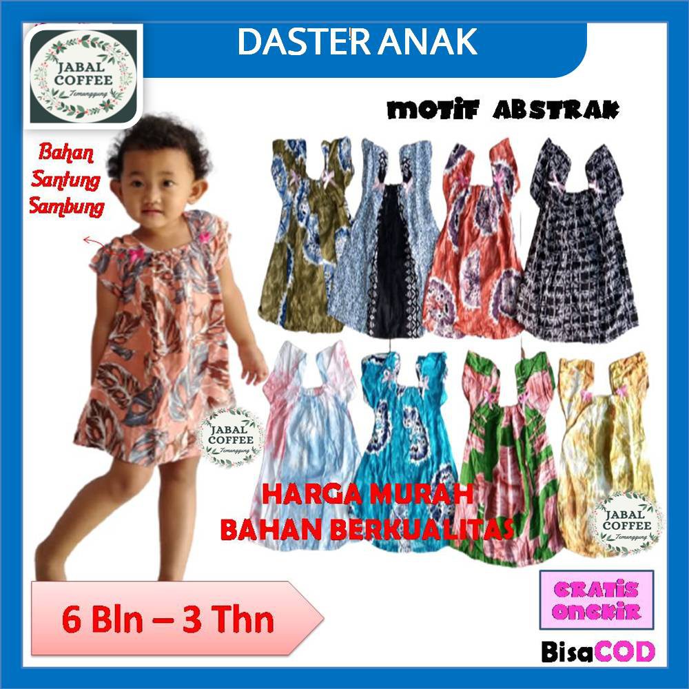 Daster Sambung Anak Cewek / Daster Batik Bayi 6 Bulan - 3 Tahun / Daster Anak Perempuan Murah