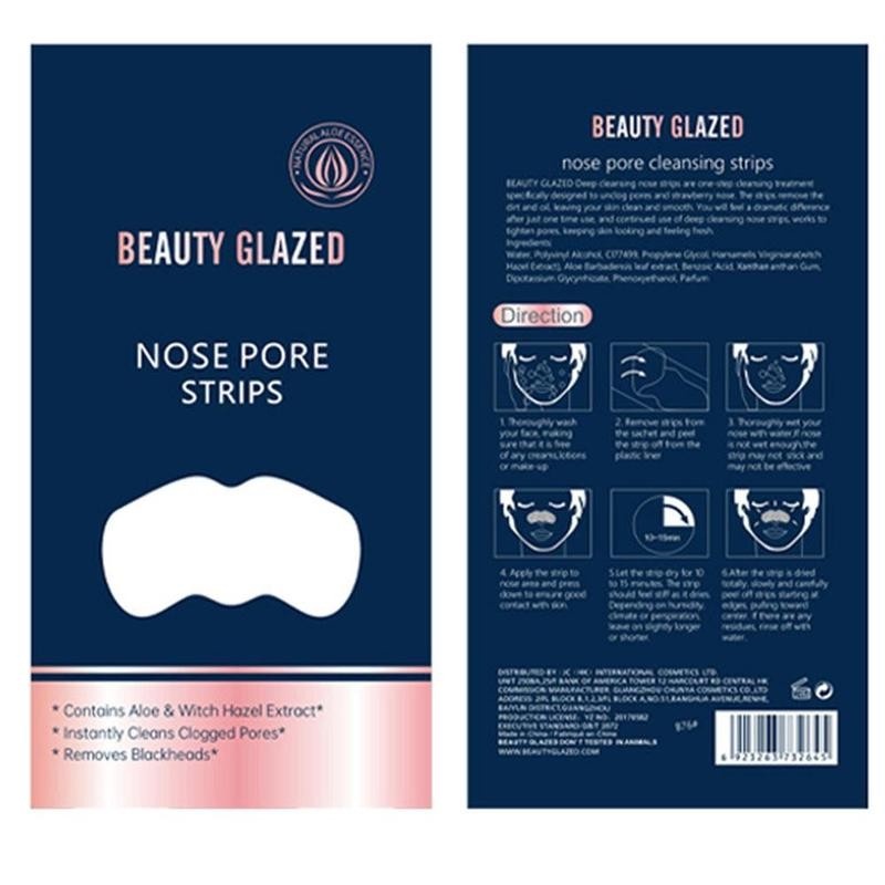 Beauty Glazed Nose Pore Strips Blackhead Remover Patch Pembersih Komedo Masker Pembersih Komedo