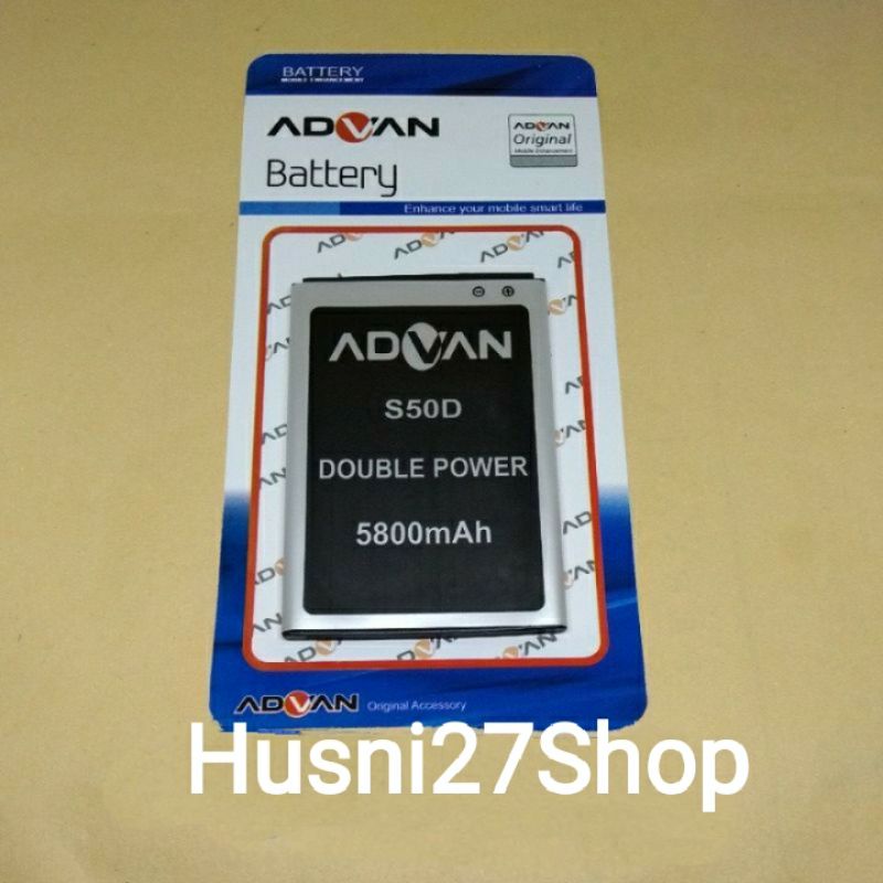 Baterai batre advan s50d Advan S50D double power