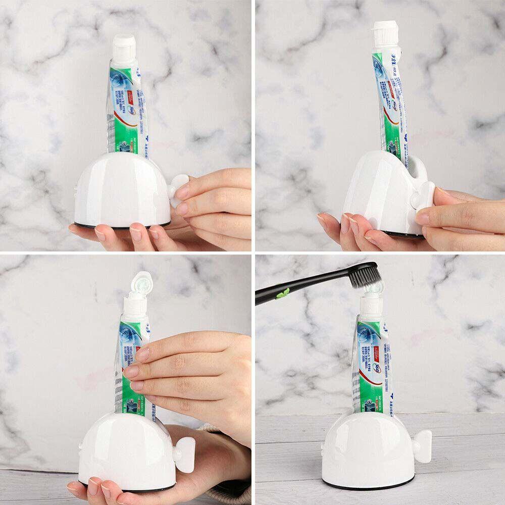 【 ELEGANT 】 Dispenser Odol Plastik Berguna Presser Lazy Tools Manual Toothbrush Holder