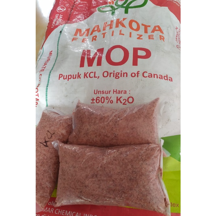 PUPUK KCL MAHKOTA FERTILIZER MOP 1 KG KEMASAN REPACK