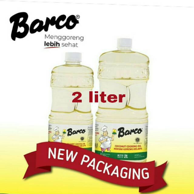 

MINYAK GORENG KELAPA BARCO 2 LITERHALAL MUI, FDA Approved ,VEGAN Approved, TNV UK