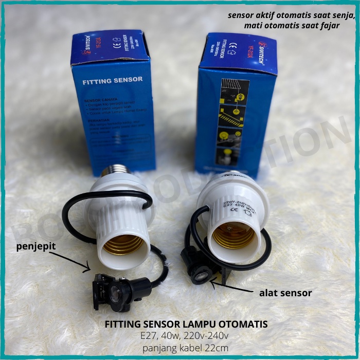Fitting Sensor Lampu Branded - FITTING SENSOR LAMPU OTOMATIS