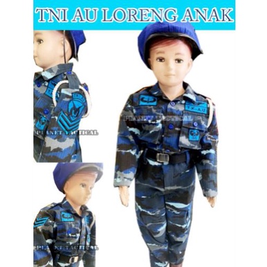 BAJU KOSTUM TNI AU LORENG ANAK SERAGAM ANGKATAN UDARA ANAK