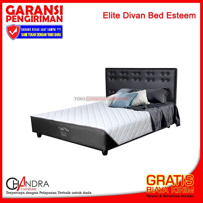 Elite Serenity Divan Bed Esteem Kasur Springbed - Bed Set (Kasur Divan Sandaran)
