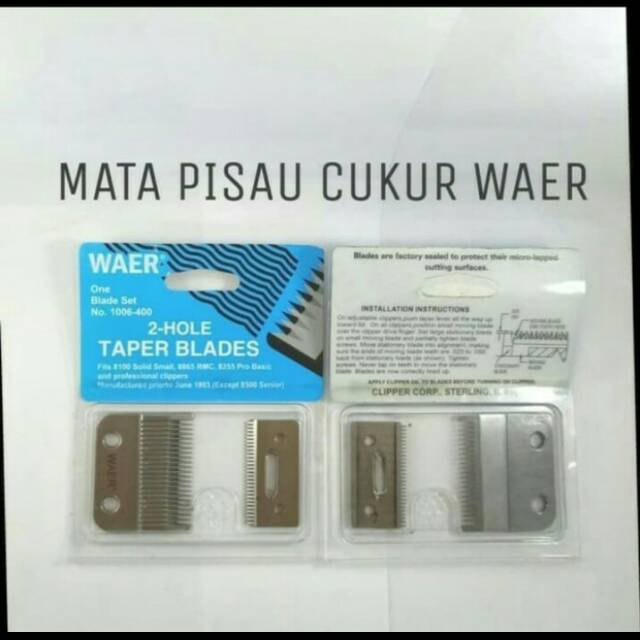 Mata Pisau waer 8808-pisau cukur waer-alat cukur rambut waer