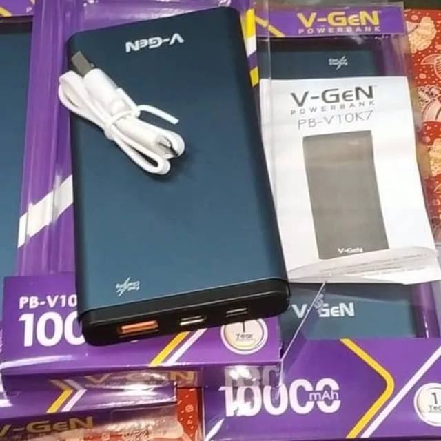 Powerbank Vgen 10.000Mah PB-V10K7 Fastcharger  Original