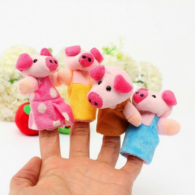 Boneka Jari 3 Little Pigs Finger Puppets Animal 8in1 Finger Puppets Animal 10in1 Finger Puppets Family 6in1 Story Telling Mainan Anak Bayi Pretend To Play