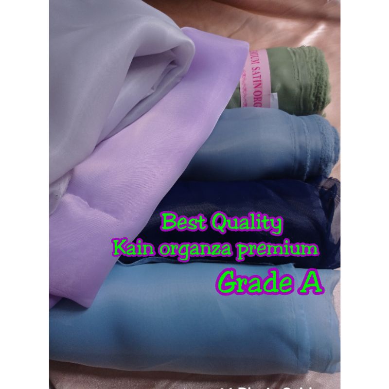 Jual Kain Organza Silk Premium Kain Silk Organza Grade A Shopee