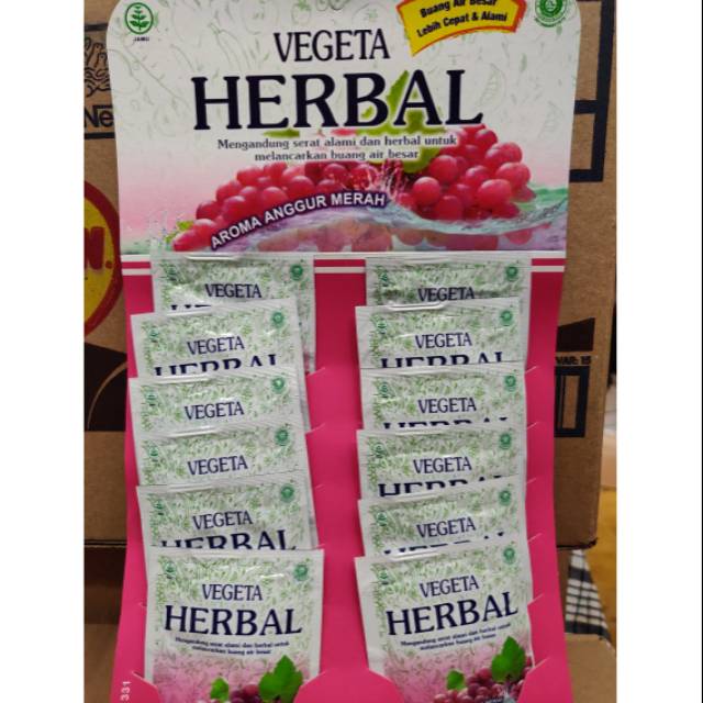 Vegeta Herbal Sachet Isi 12 Rasa Anggur Merah Indonesia