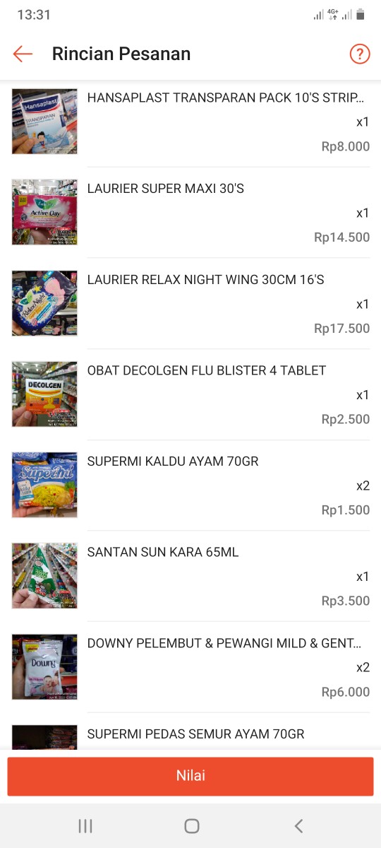 Downy Pelembut & Pewangi Mild & Gentle Sachet Pack 6s X 20ml