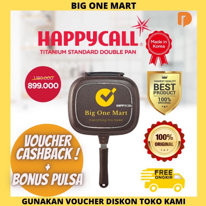 HappyCall Titanium Double Pan Standard Happy Call Asli Original