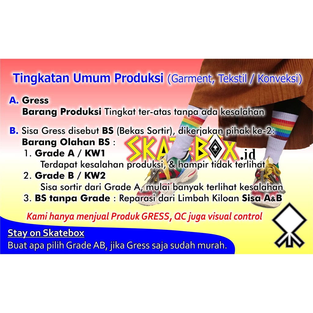 SKATEBOX PREMIUM SESUAI PILIHAN Kaos Kaki Old School Motif Sneakers Terbaik Skate Indie Tribal-7