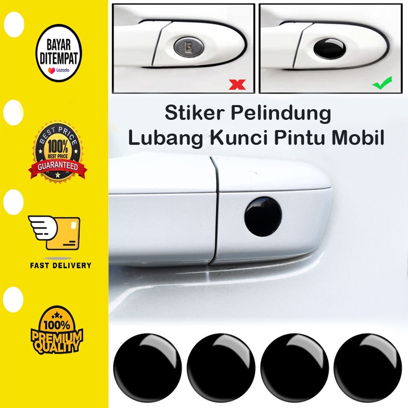 [1 PCS] Stiker Pelindung Lubang Kunci Pintu Mobil Tahan Air Dengan Perekat Untuk Dekorasi