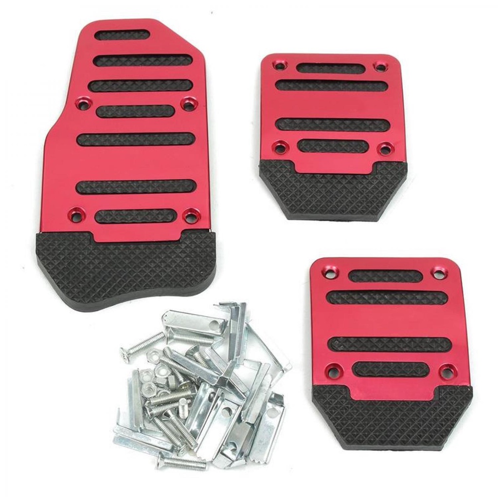 R Sport Cover Aluminium Pedal Gas Mobil - XB-373-Merah