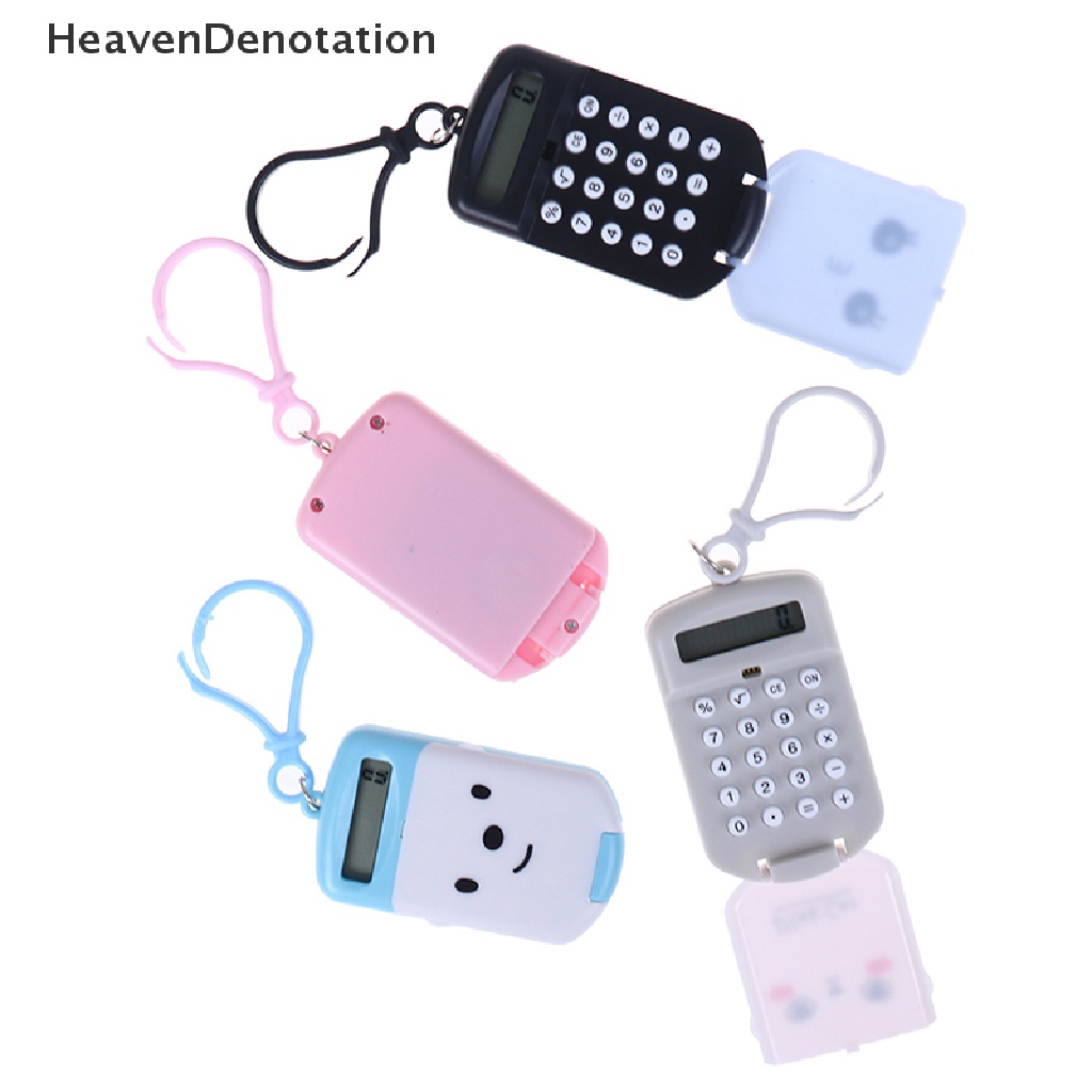 [HeavenDenotation] Portable Calculator Pocket Size Creative Keychain Calculator Office Supplies