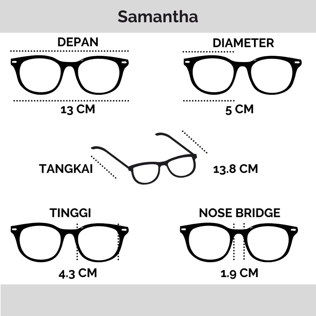 Flavia Eyewear - Kacamata Samantha (custom minus, photochromic, blueray, bluechromic dan photobrown)