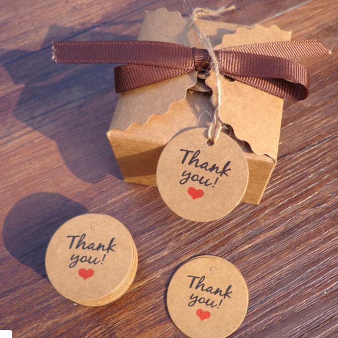 

Hangtag Bulat Thank You love Hiasan Box / packaging Unik