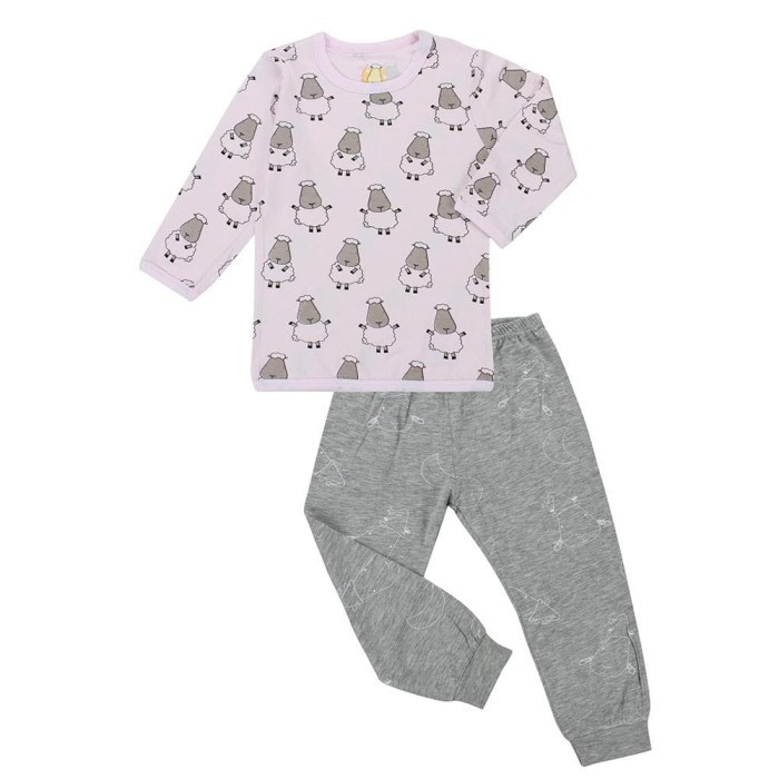 Baabaasheepz Pyjamas Set Pink Grey