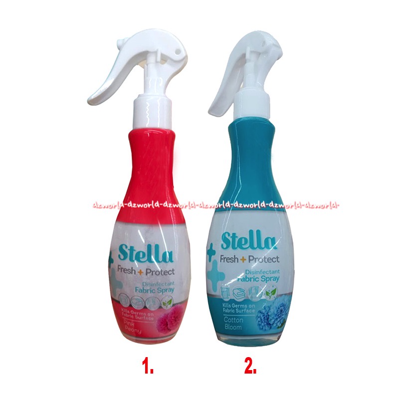 Stella Fabric Spray Pink Peony Cotton Bloom 200ml Spray Bunuh Kuman Menghilangkan Bau Apek Lembab Pada Baju Pakaian Stela Clothes Penghilang Bauk