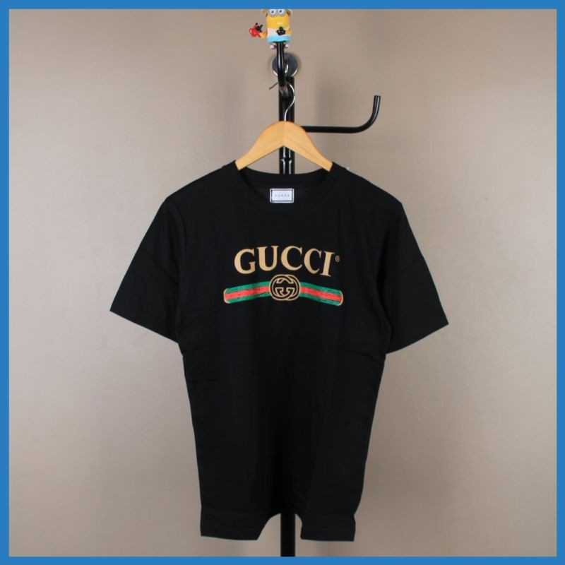 KAOS BAJU GU CI LOGO YTD RS GR KEKINIAN POLOS BAJU PRIA IMPORT