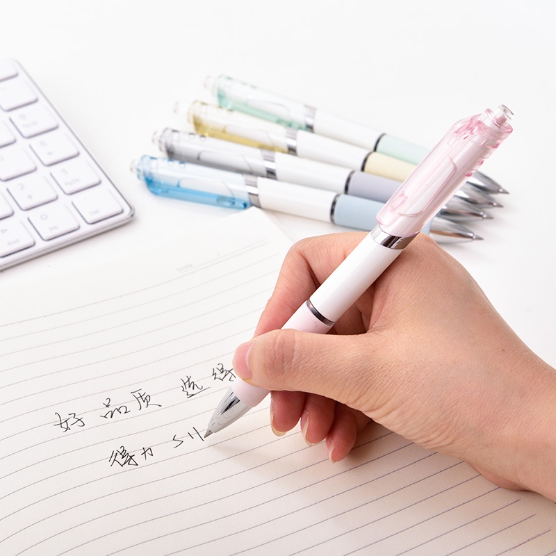 Pulpen Gel 0.5mm Tahan Lama Warna Hitam Untuk Sekolah / Kantor