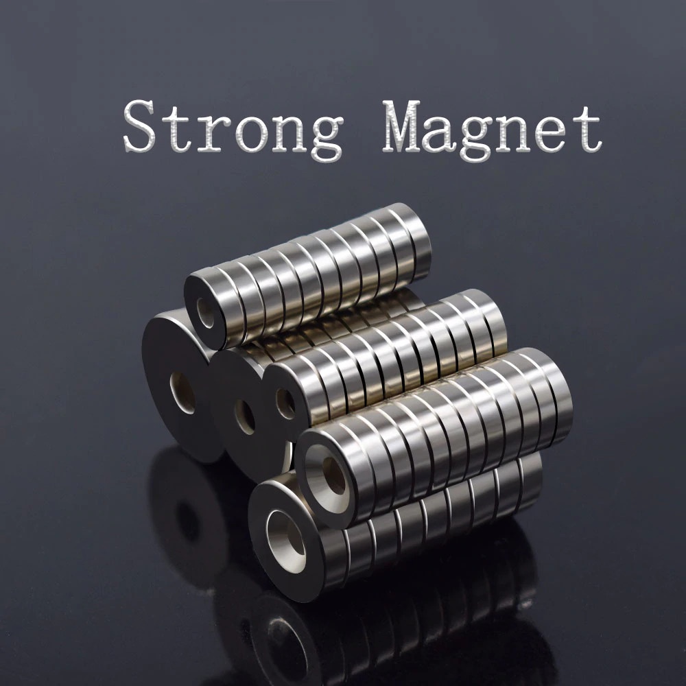 

15439 - jn - Taffware Strong Neodymium Magnet NdFeB Countersink Ring Hole N35 10