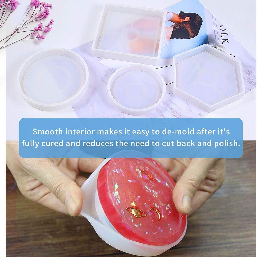 Suyo Cetakan Silikon Polygon Epoxy Craft Handmade Coaster