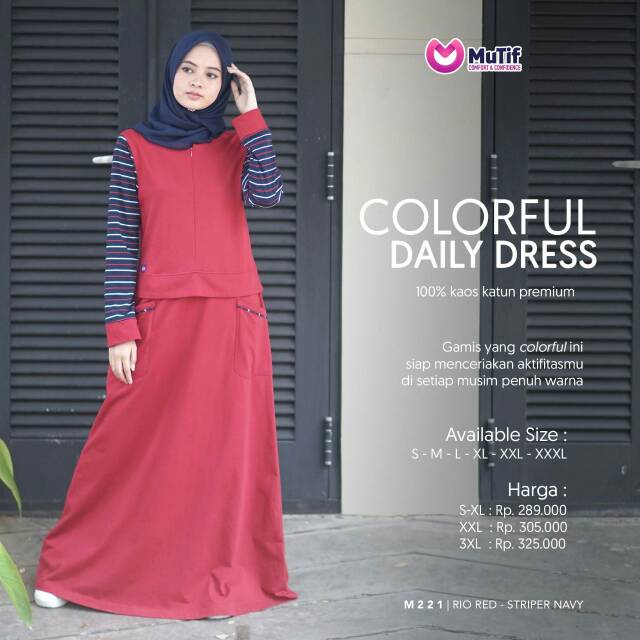 Gamis Kaos Mutif 221