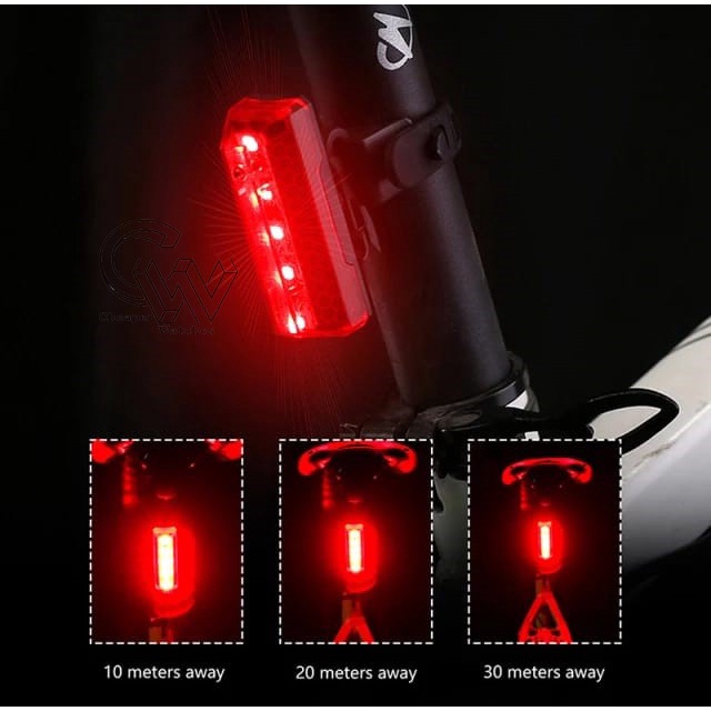 Cheaper-Lampu Sepeda LED BICYCLE TAIL LIGHT USB CHARGING TAILLIGHTS 120 LUMEN 240° VISIBLE