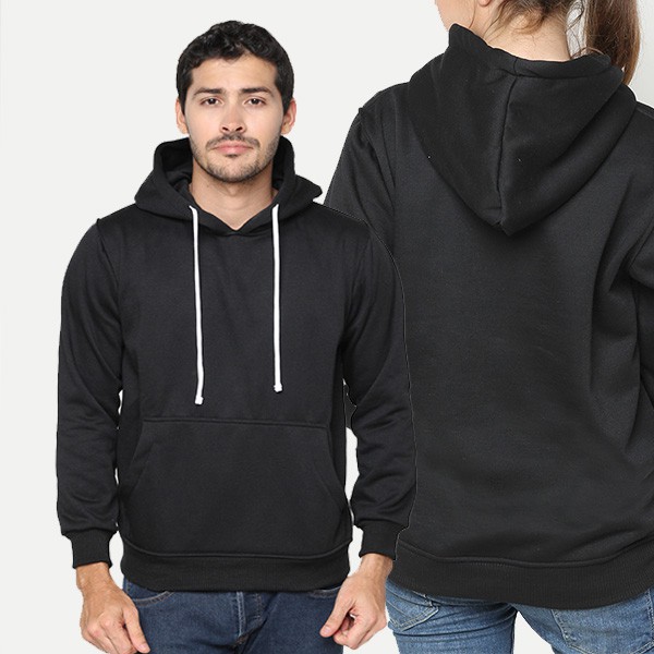 Hoodieku Hoodie  Jumper Basic Fleece Tebal Polos Pria  