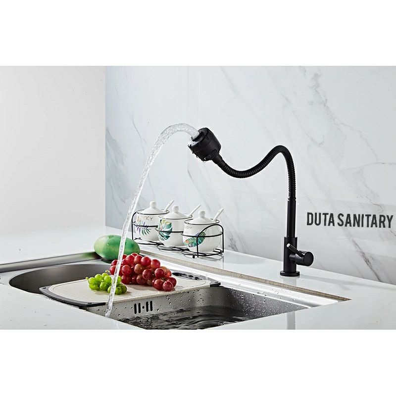 Kran Sink Flexible Hitam Stainless/ Kran Sink Black Flexible/ Kran Sink Flexible Black Meja