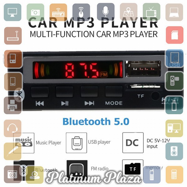 Kebidu Tape Audio Mobil MP3 Player Bluetooth Wireless Receiver 12V - JSD-565 - Black`3L5B1H-