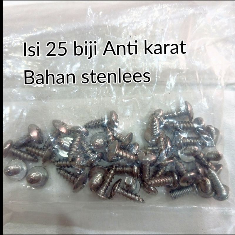 Sekrup Baut body mesin cuci / kipas angin DLL Anti karat bahan stainless