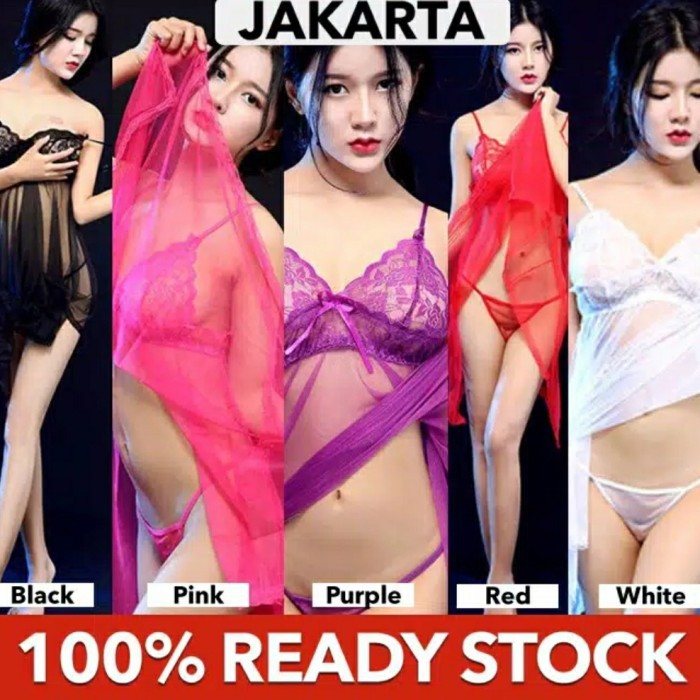 Sexy Lingerie Baju Tidur G string Tembus Pandang Fashion Wanita