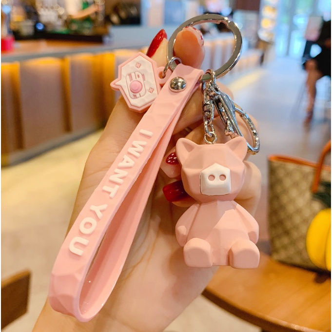 COD❤Gantungan Kunci Bentuk Koala Kartun Keychain Geometric Lucu Animal Motor Keychain Cute Panda Dinosaur Keychain Pendant Metal Key Fashion Baju Mobil Tas Serbaguna GTG02