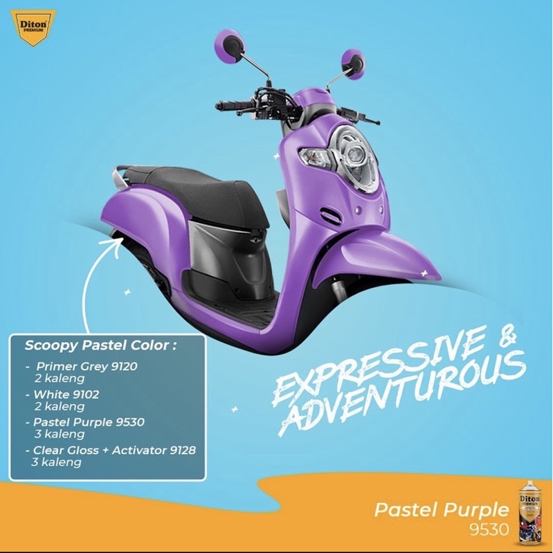 Cat Semprot Diton Premium 400cc - Pastel Purple 9530